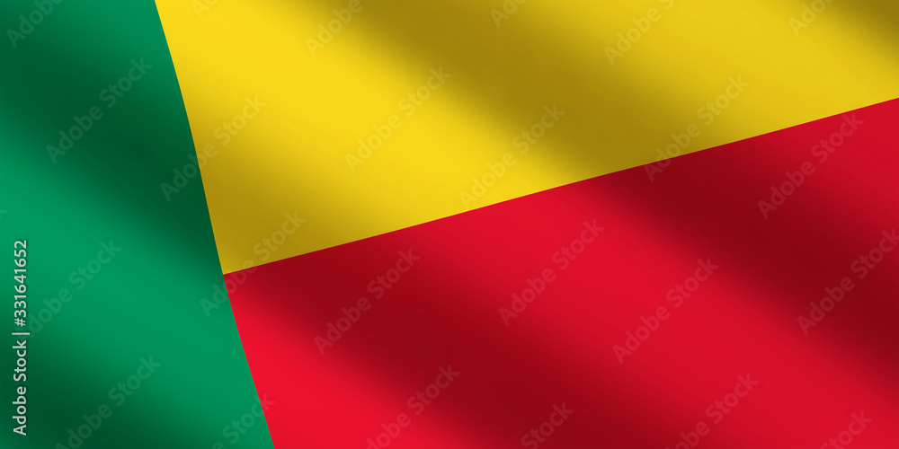 Fototapeta premium flag of Benign beninese 3D