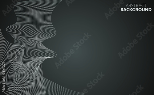 Wave Lines Pattern Abstract Background. Vector