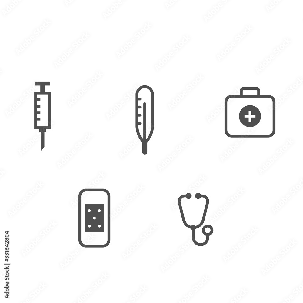 Medical Icons on white background. Vector icon Medical Icons on white background. Vector icon