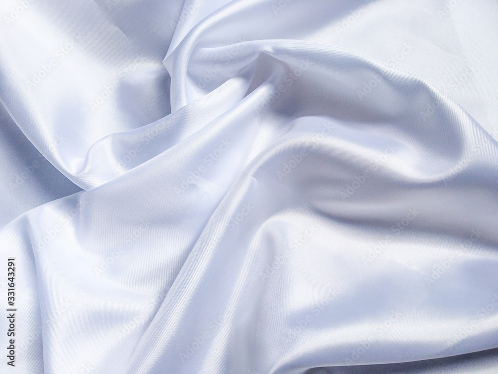 white crumpled fabric texture background. Silk curtain with fold waves for design white crumpled fabric texture background. Silk curtain with fold waves for design