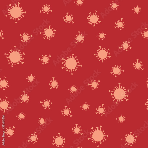 Vector China Coronavirus Seamless Background