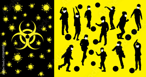 Children with masks on their faces