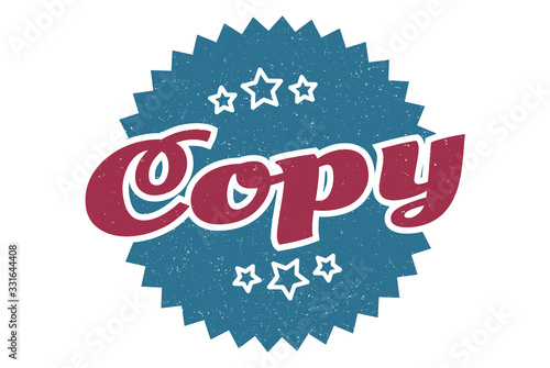 copy sign. copy round vintage retro label. copy