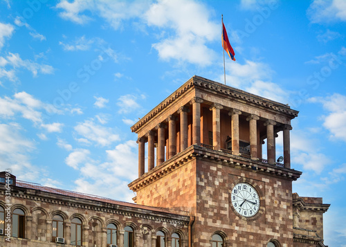 Old building of Government house in Republic square, Yerevan, Armenia photo