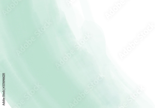 Green pastel watercolor illustration  design element  aquarelle paint texture  texture for background and wallpaper  abstract mint color