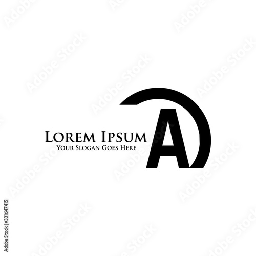 Initial Letter A  Design Logo Graphic Branding Letter Element.