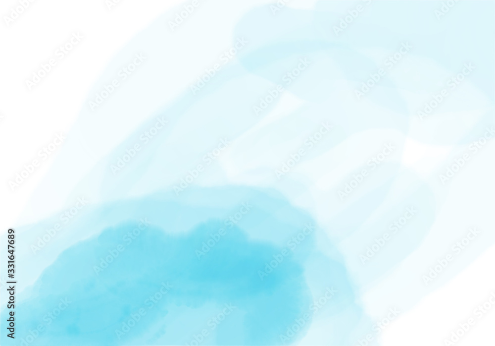 Blue watercolor illustration, design element, aquarelle paint texture, texture for background and wallpaper
