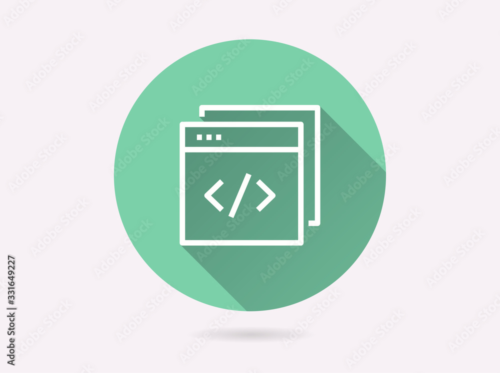 Programming icon for graphic and web design. Programming icon for graphic and web design.