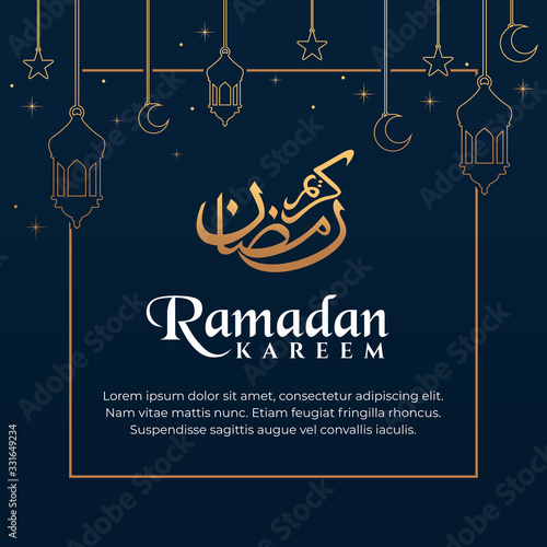Arabic calligraphy design for Ramadan Kareem, Islamic Background