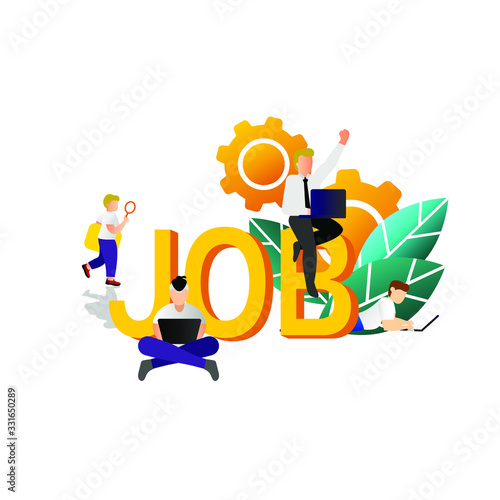 Wallpaper Mural people. Flat design vector illustration. Torontodigital.ca