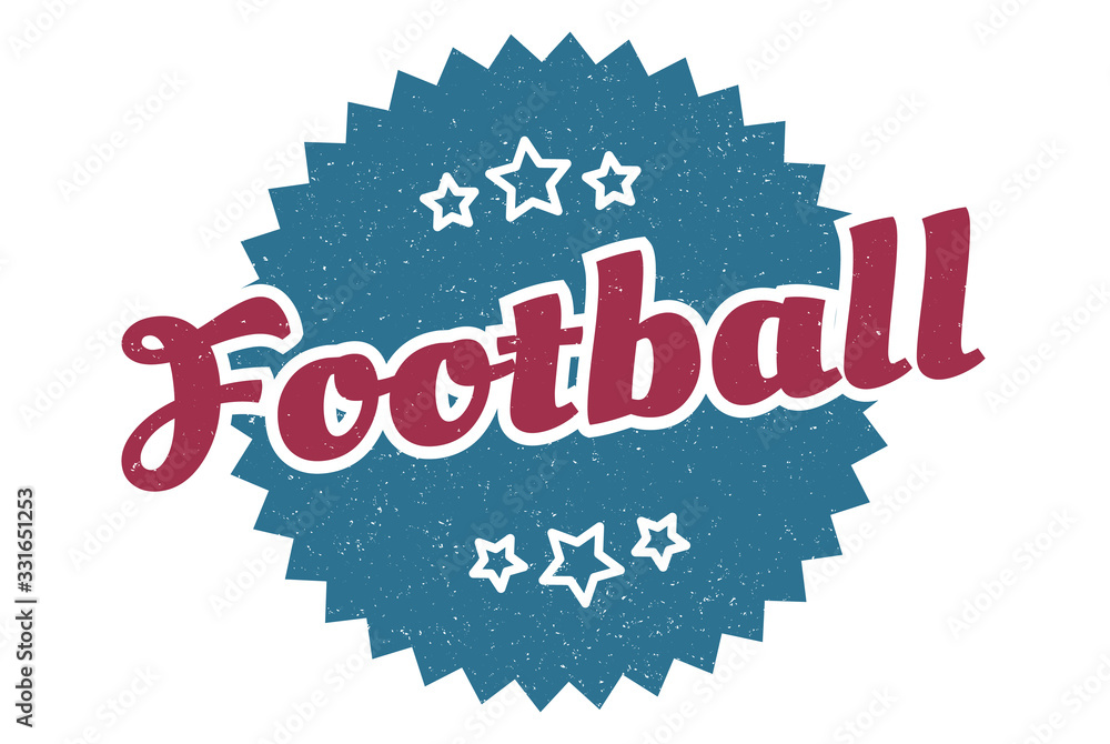 Fototapeta premium football sign. football round vintage retro label. football