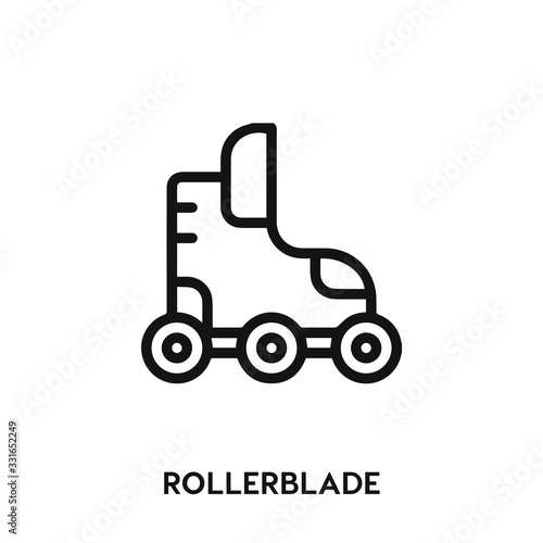 rollerblade icon vector. rollerblade symbol sign.