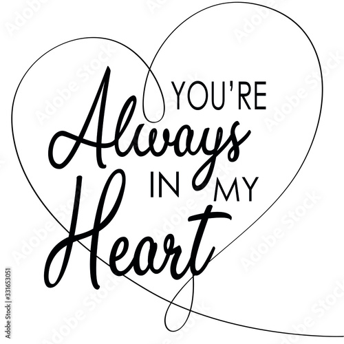 Beautiful, Line, Art, Heart, Vector Illustration