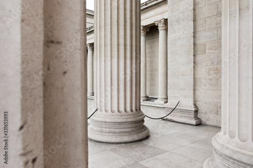 Pillars of the Fine Art Museum in Budapest.