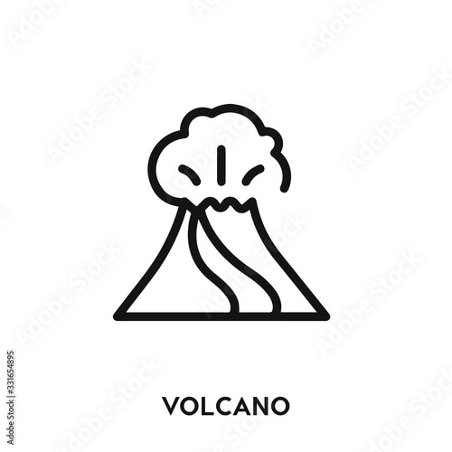volcano icon vector. volcano symbol sign.