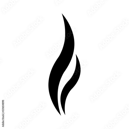 Smoke steam vector icon on white background