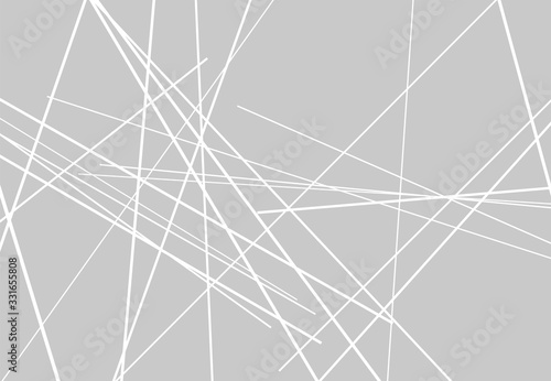 Abstract geometric art with random, chaotic lines. Straight crossing, intersecting lines texture, stripes pattern