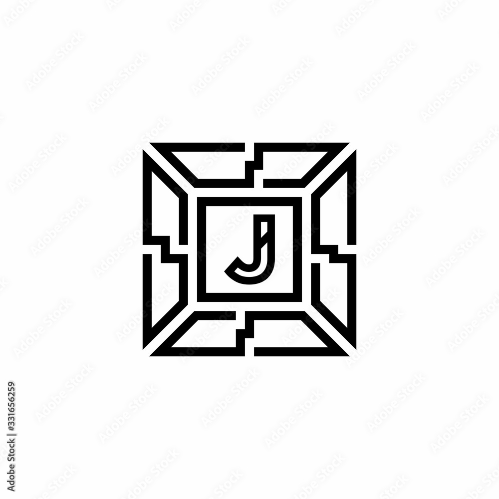 JJ J letter logo design icone JJ J letter logo design icone