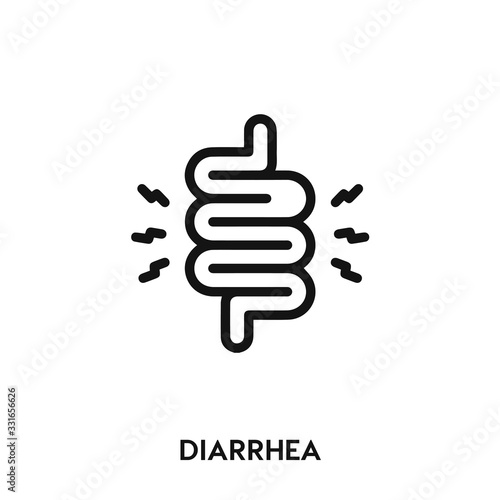 diarrhea icon vector. Colitis icon vector symbol illustration. Modern simple vector icon for your design. privies icon vector.	 photo