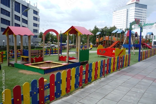 colorful playground in the park © Владимир Булахов