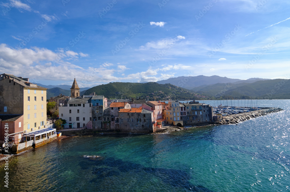 Saint Florent harbor in Corsica island