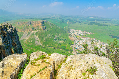 Mount Arbel, Mount Nitay and Wadi Hamam village photo