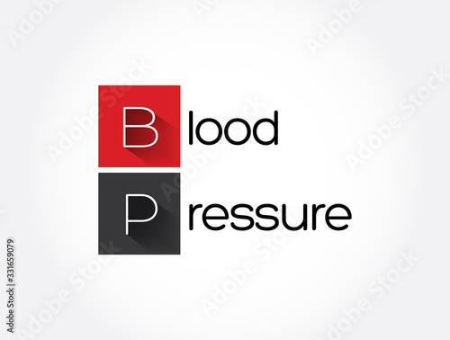 BP - Blood Pressure acronym, medical concept background