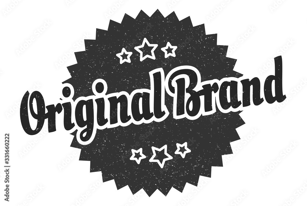 Fototapeta premium original brand sign. original brand round vintage retro label. original brand