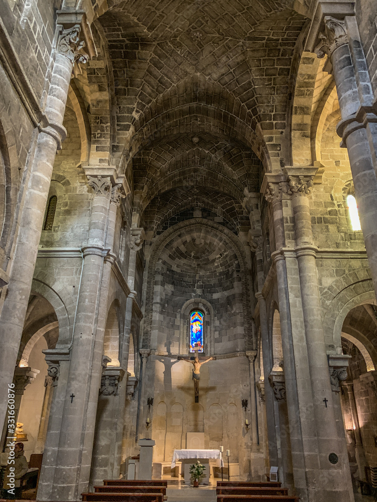Interior of a church in Matera, Italy.