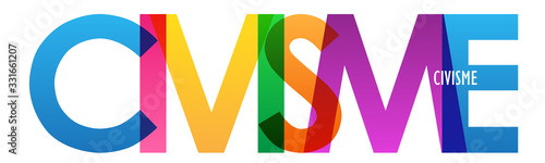 Bannière typographique vecteur CIVISME