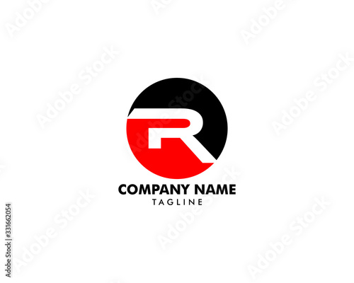 R Letter Circle Vector Logo