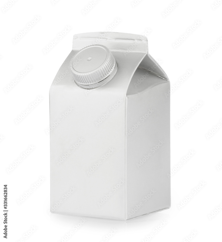 Blank Milk or Juice package isolated on white background. photography. clipping path Blank Milk or Juice package isolated on white background. photography. clipping path