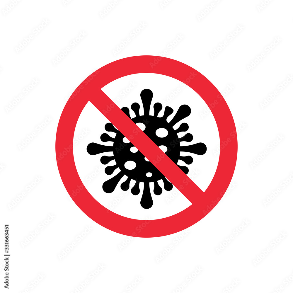 stop corona symbol design vector stop corona symbol design vector