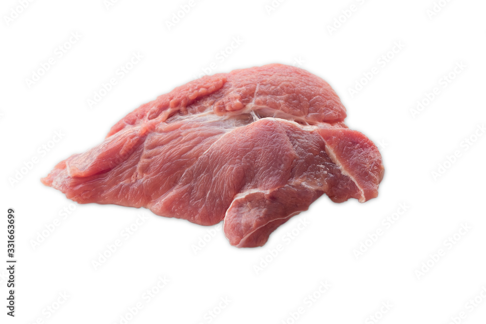 Raw pork isolated on white background. Raw pork isolated on white background.