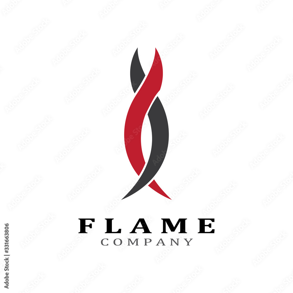 Obraz premium Fire flame vector illustration design template