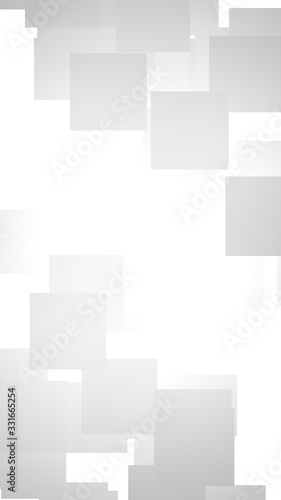 White abstract background. Misty backdrop with grey squares. 3D illustration