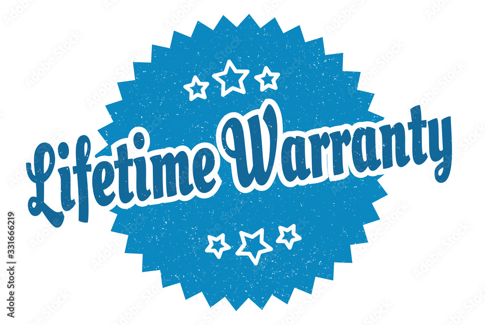 Fototapeta premium lifetime warranty sign. lifetime warranty round vintage retro label. lifetime warranty