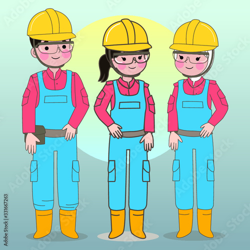 Smile technician Character standing