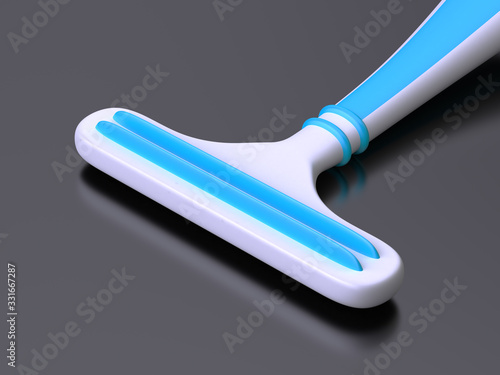 No trademarks. My own design of Tongue cleaner. 3D Illustration.