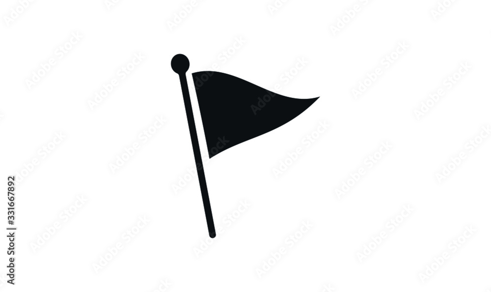 Simple flag icon isolated on white background Simple flag icon isolated on white background