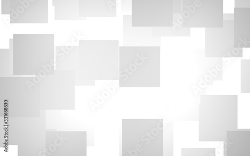 White abstract background. Misty backdrop with grey squares. 3D illustration