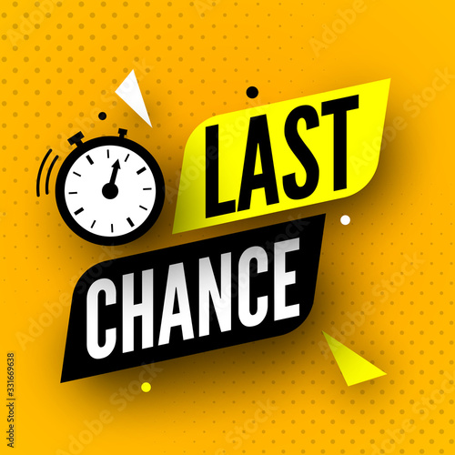 Last chance sale banner. Vector illustration.
