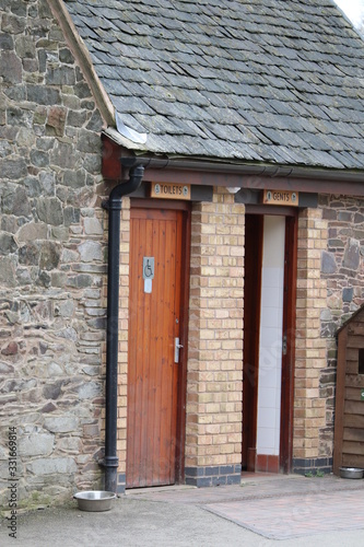 public toilets oen door for visitors
