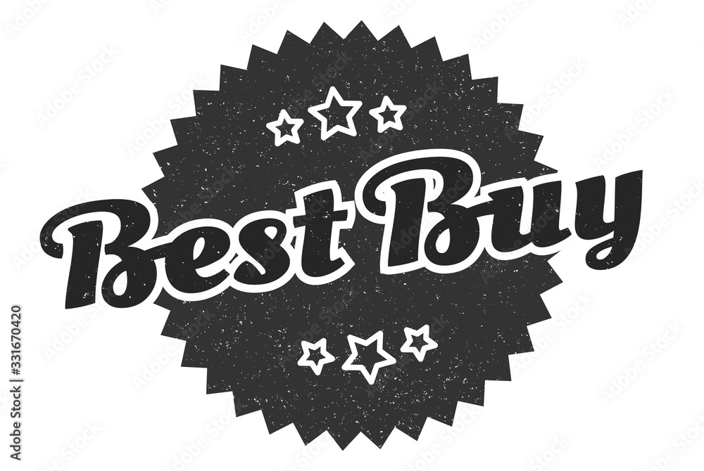 Fototapeta premium best buy sign. best buy round vintage retro label. best buy