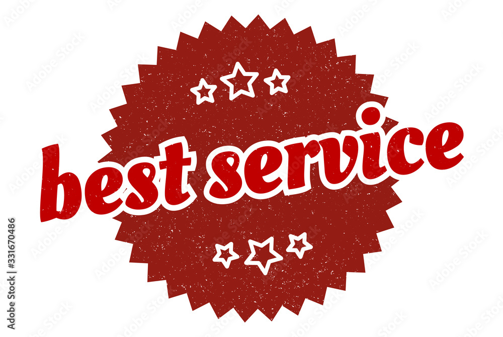 Fototapeta premium best service sign. best service round vintage retro label. best service