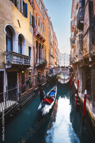 Fototapeta Naklejka Na Ścianę i Meble -  Beautiful street in Venice, Italy