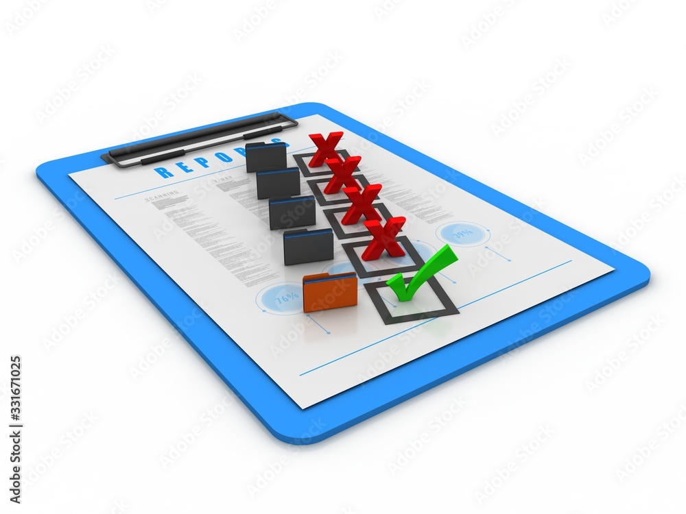 3d rendering folder with documents 3d rendering folder with documents