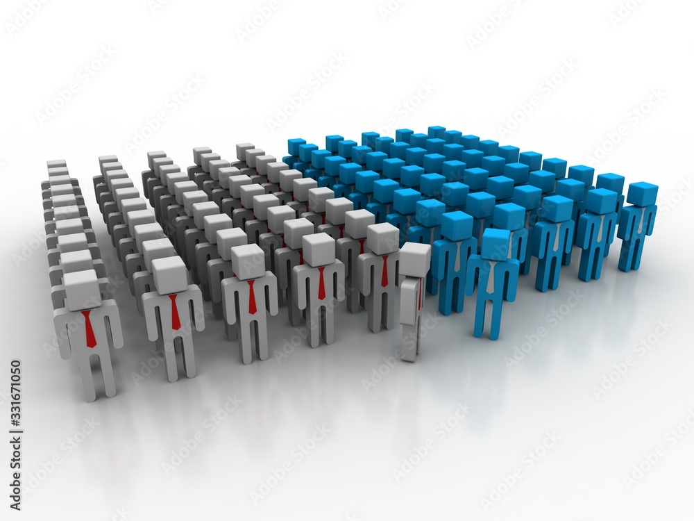 Fototapeta premium 3d illustration Business Network concept
