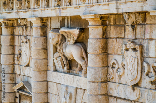 Lion of Venice - Zadar famous place in city centre of historical city