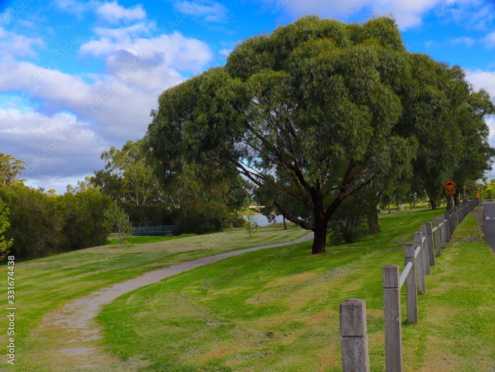 Park in Broadmeadows Melbourne Victoria surrounded by green lush trees rivers and lakes